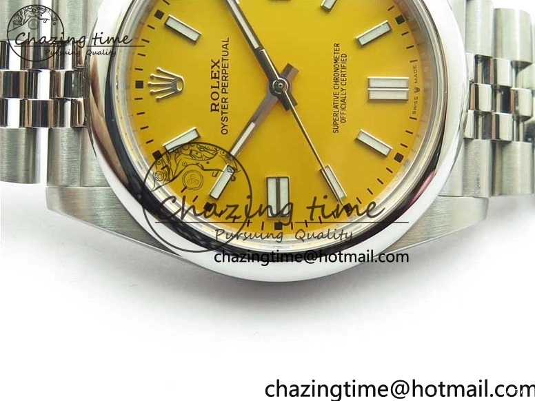 MiroTime 0429 BestValue Oyster Perpetual 41mm 124300 BP Maker Best Edition Yellow Dial on SS Jubilee Bracelet A 2642